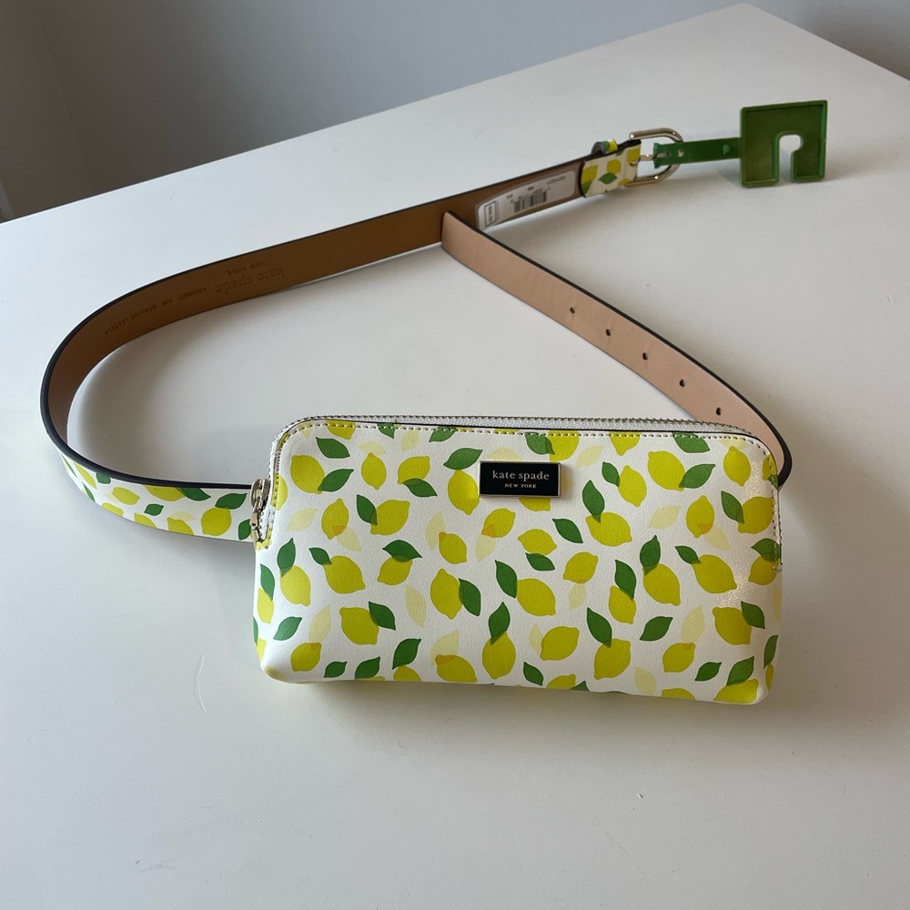 NWT Kate Spade Lemon Print Belt Bag S/M Crossbody